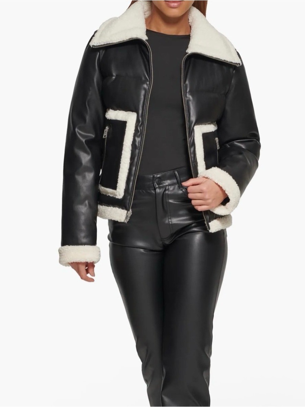 Levi’s Faux Leather Puffer Jacket